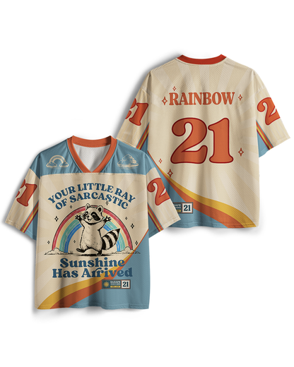 TheRetroTee Little Ray of Sarcastic Sunshine Mesh Jersey