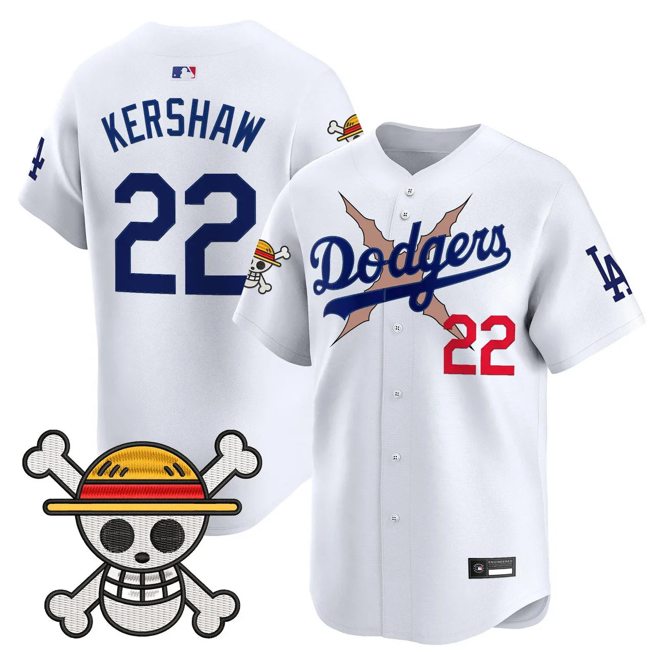 Men's Los Angeles Dodgers x One Piece Vapor Premier Limited Jersey - Stitched