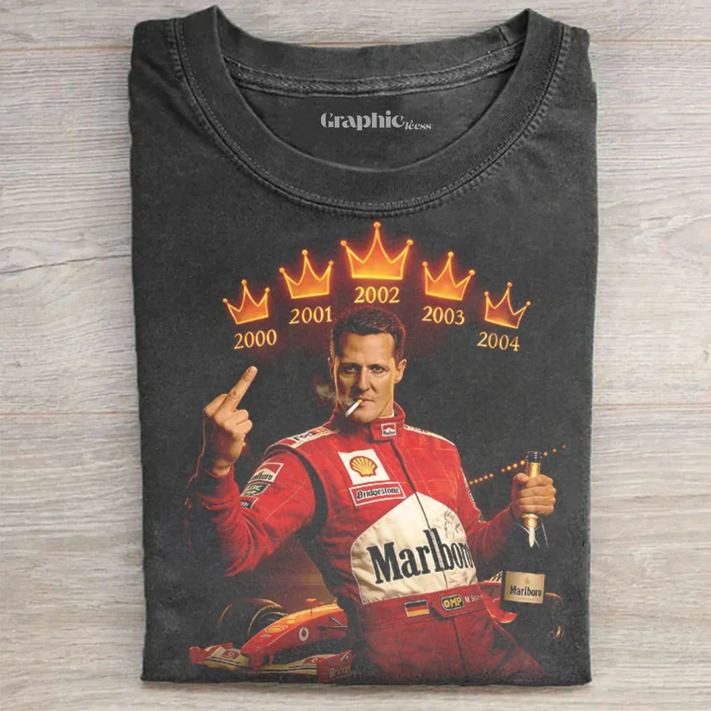 F1 Schumacher 5-Time Champion Legends Vintage T-Shirt