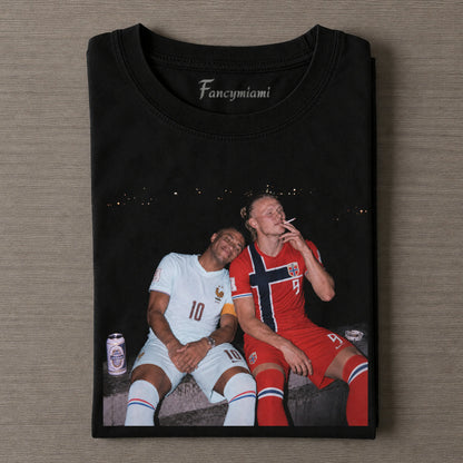 Vintage Portrait-Style Dual-Sport Athlete TEE