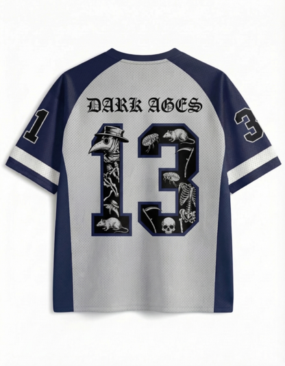 TheRetroTee Black Death European Tour Gothic Horror Mesh Jersey