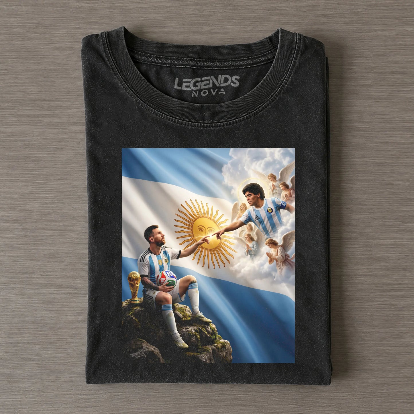 Argentina Messi & Diego Maradona Vintage Tee