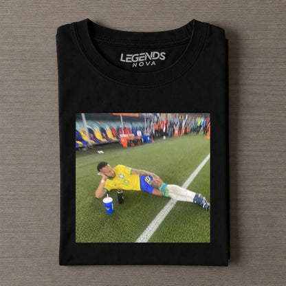 Neymar Chilling On Pitch Meme Tee