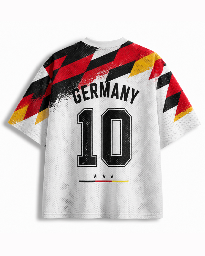 TheRetroTee Vintage German Football Culture #10 Mesh Jersey