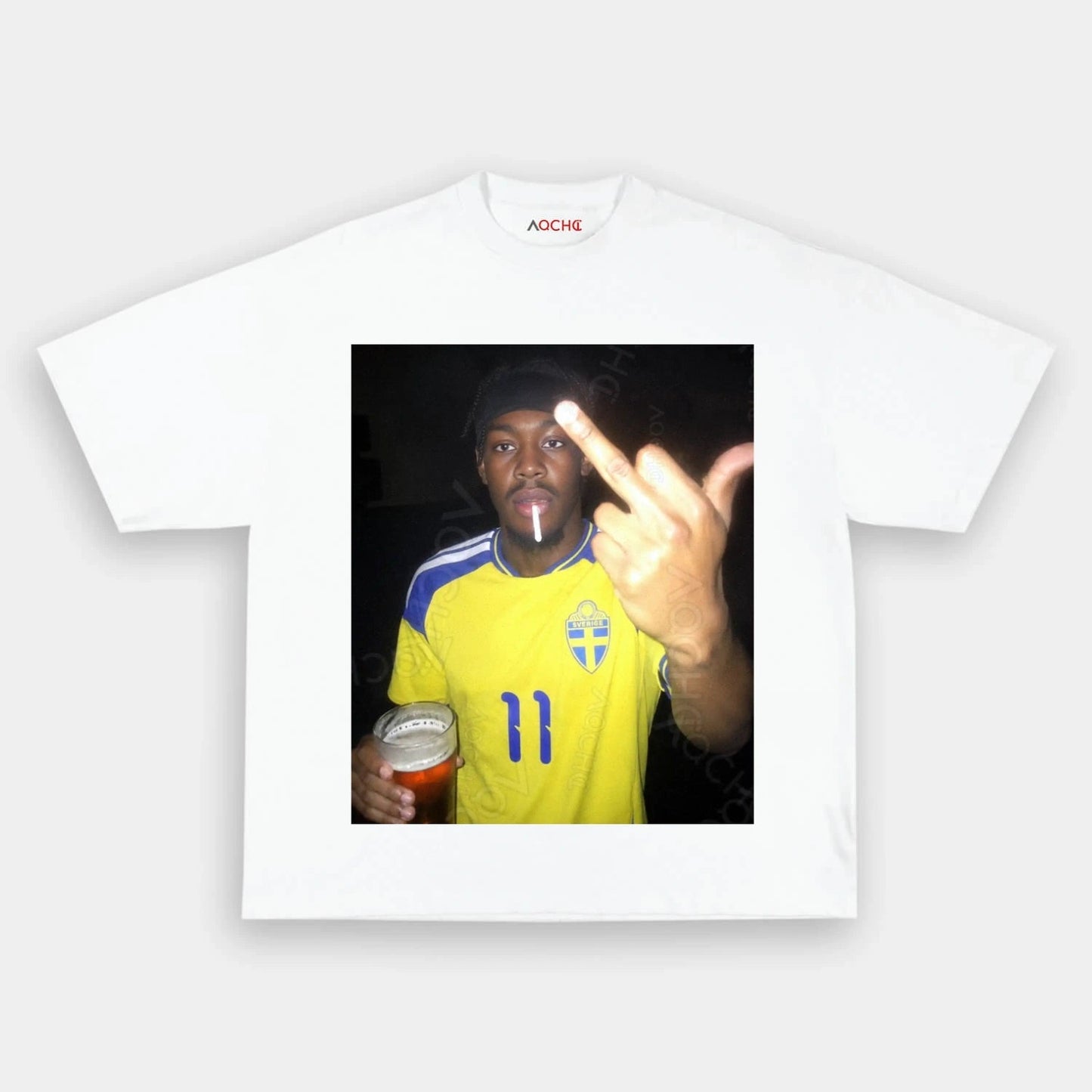 Sweden Football Style Tee 8