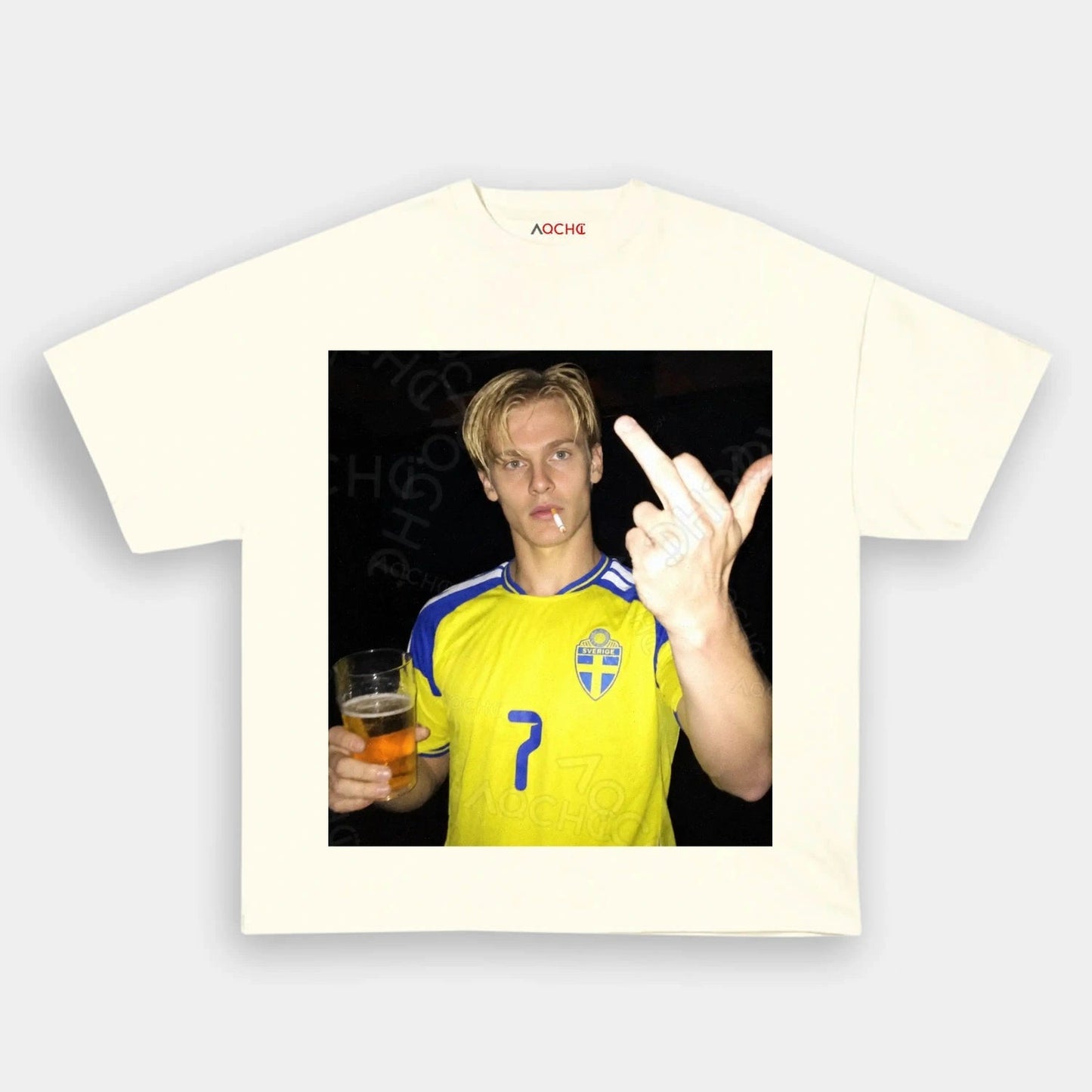 T-shirt style football Suède 5