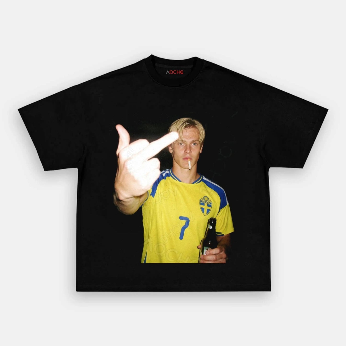 T-shirt style football Suède 6