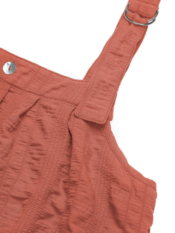 Women's Solid Textured Pleated Mini Dress