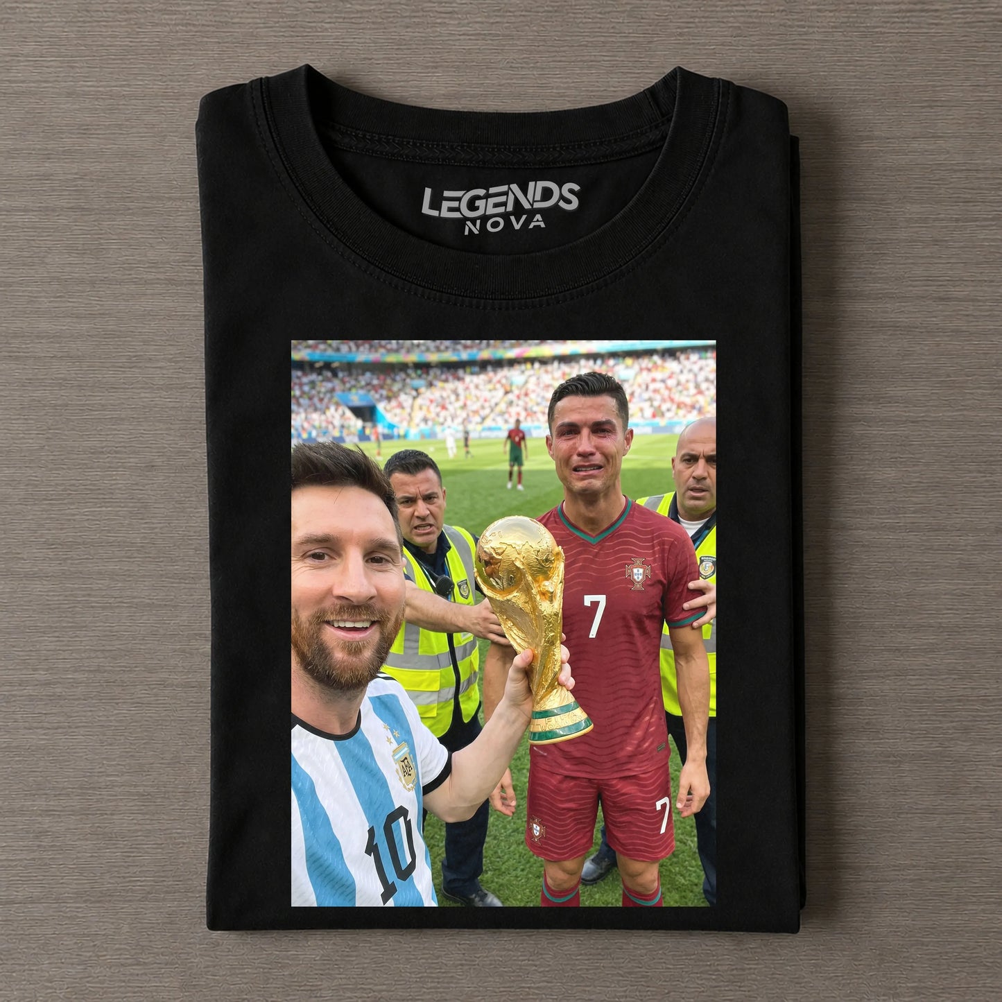 Messi & Cristiano Ronaldo Funny World Cup Photo 2026 Vintage Tee