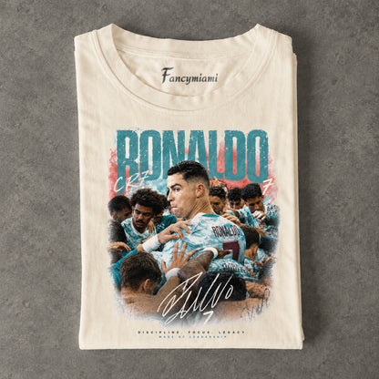T-Shirt mit verwaschenem Grafikdruck „National Soccer Vintage“