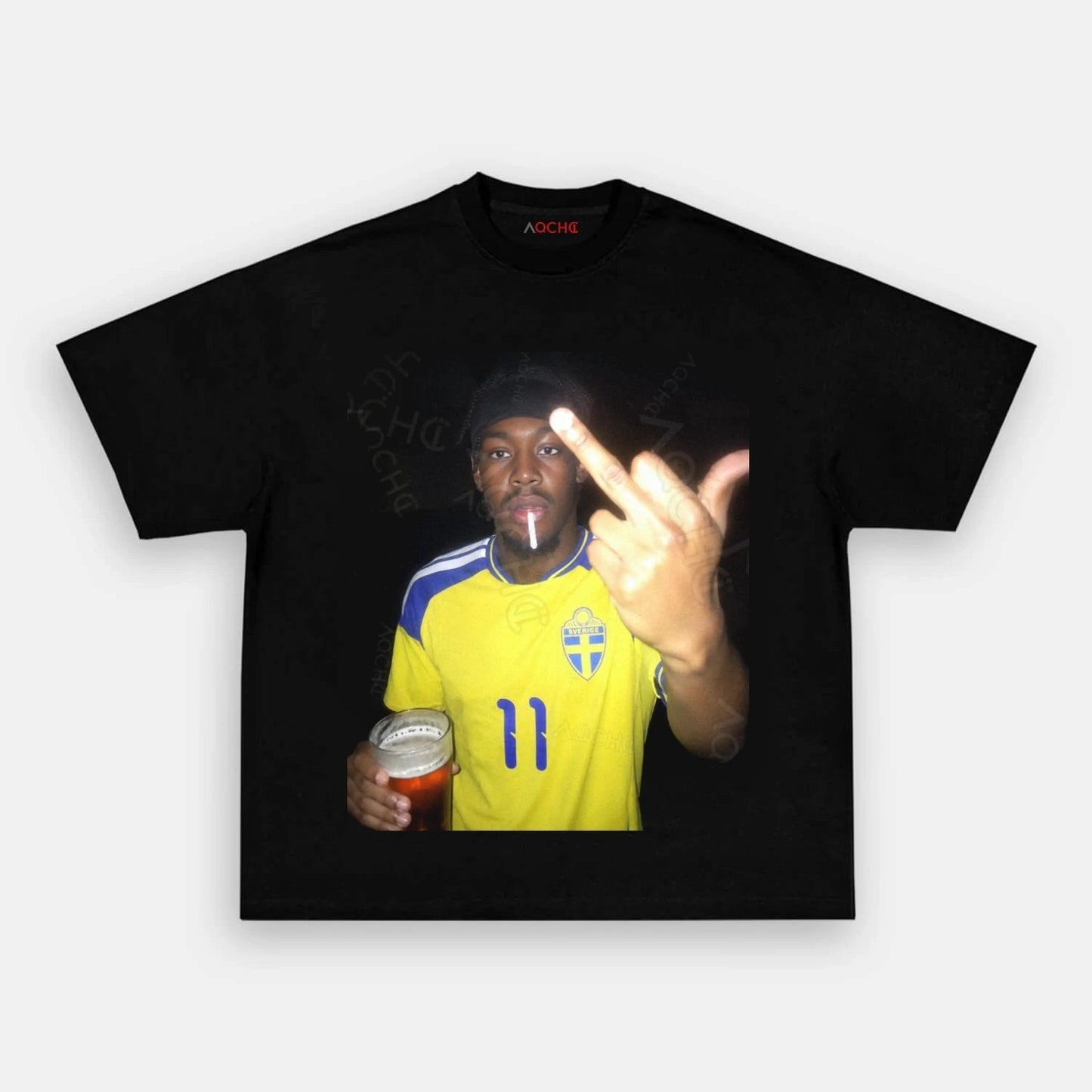 Sweden Football Style Tee 8
