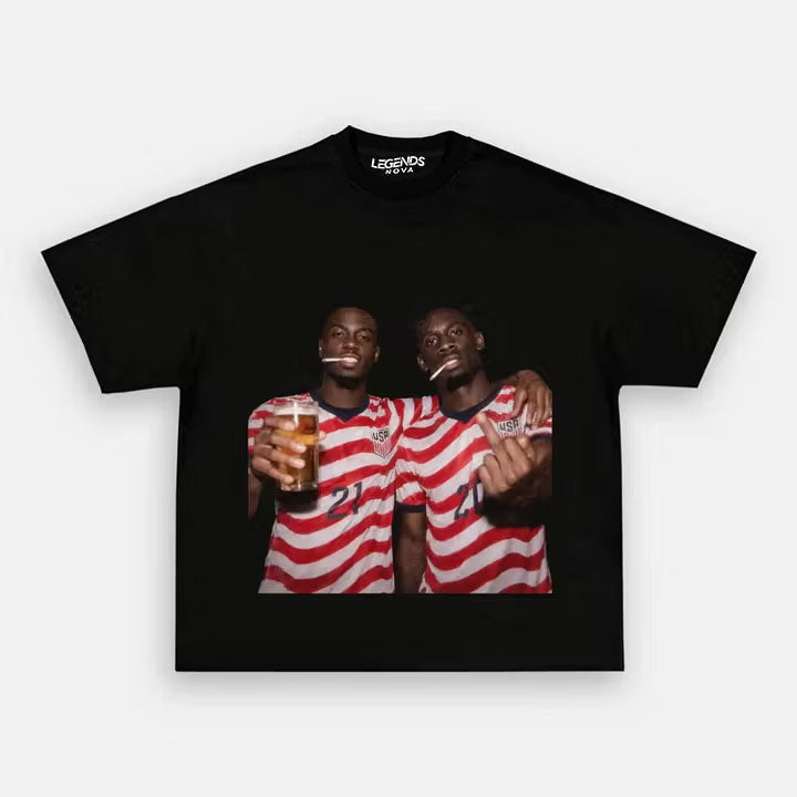 Timothy Weah & Folarin Balogun American Soccer Style Tee