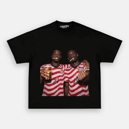 Timothy Weah & Folarin Balogun American Soccer Style Tee