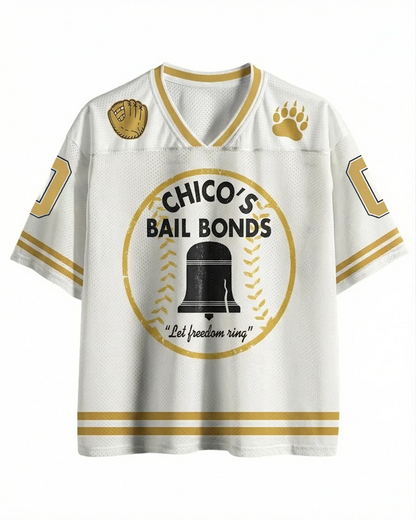 TheRetroTee Chico's Bail Bonds 70er Jahre Mesh Trikot