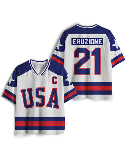 TheRetroTee USA Hockey #21 Retro Ice Rink Mesh Jersey