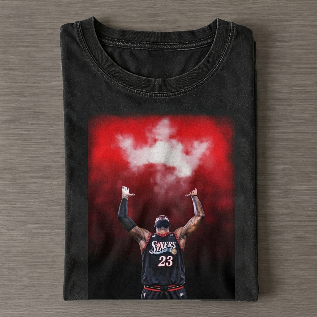 LBJ #23 Philadelphia 76ers Graphic V4 Tee